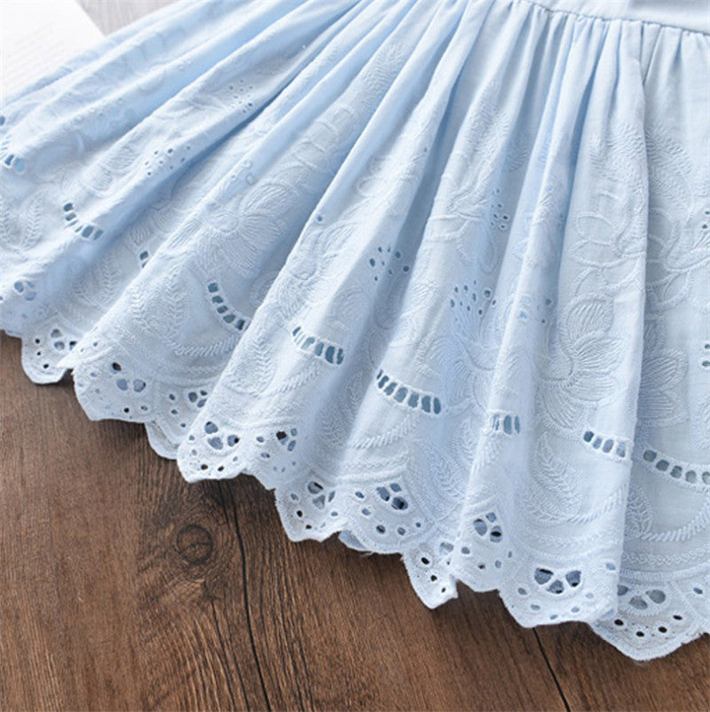 Hollow Embroidery Dress Baby Cute Vest Skirt