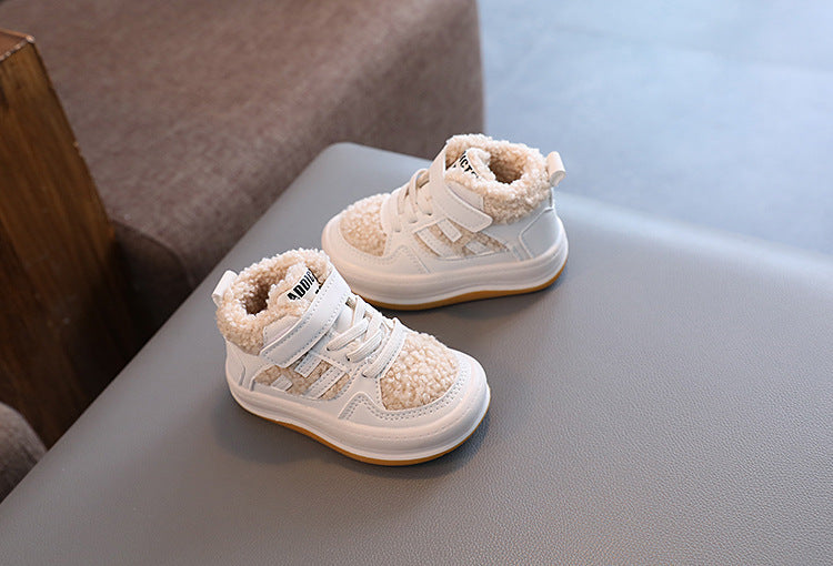 Lamb Wool Non-slip Girls' Cotton Shoes