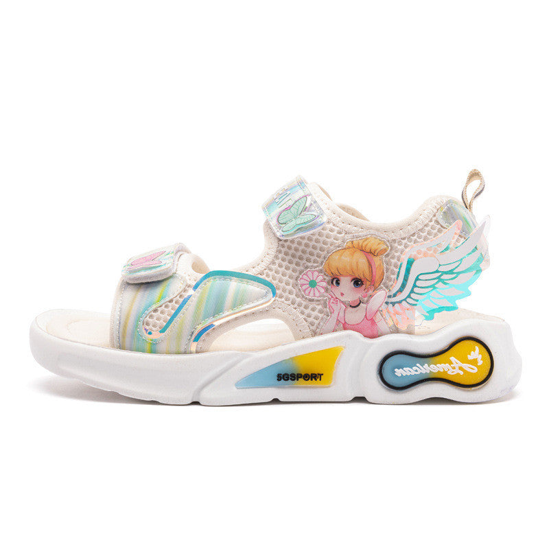 Harpy Bear Kids'' Shoes Sunshine Princess Shoes Girls'' Sandals Cute Cartoon Breathable Slippers