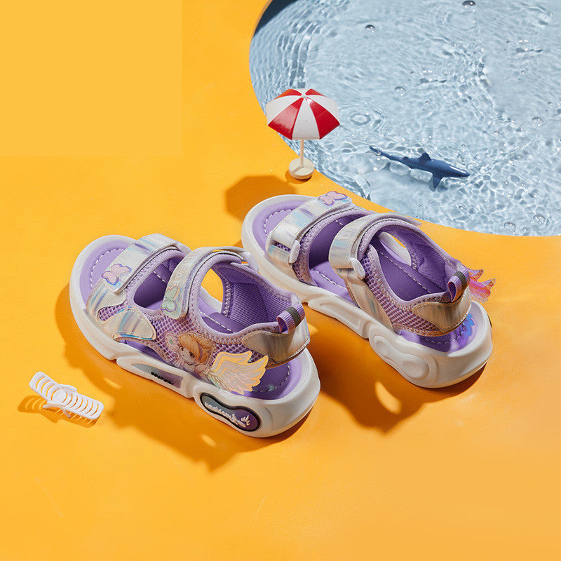 Harpy Bear Kids'' Shoes Sunshine Princess Shoes Girls'' Sandals Cute Cartoon Breathable Slippers